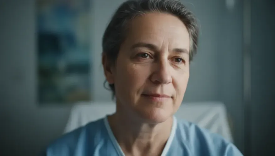 Leukemia patient experiencing hair loss